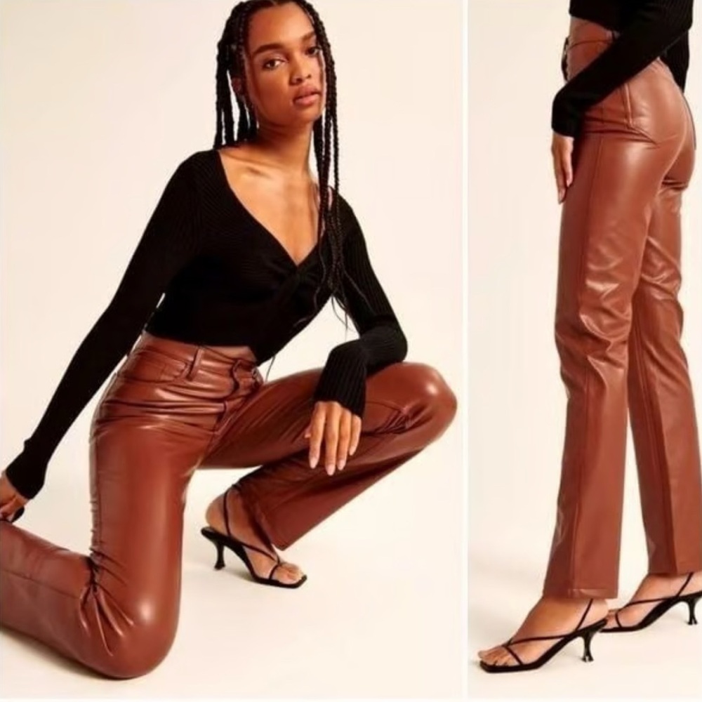 Abercrombie and Fitch faux leather pants